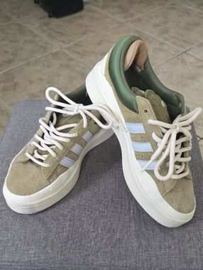 Adidas Bad Bunny Campus Olive Green & Cream Low-Top Sneakers